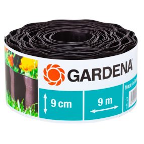   Ágyásszegély Műanyag Gardena Fekete-Zöld Színben 9cm x 9m
