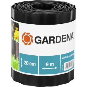   Ágyásszegély Műanyag Gardena Fekete-Zöld Színben 20cm x 9m