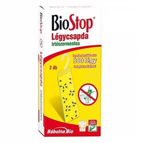 BIOSTOP  Rovarirtó Légycsapda Ragasztólap 2db-os Irtószermentes