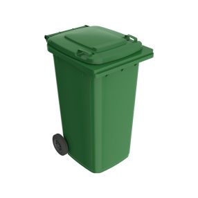 Szemetes Kuka 240 L Zöld Gurulós