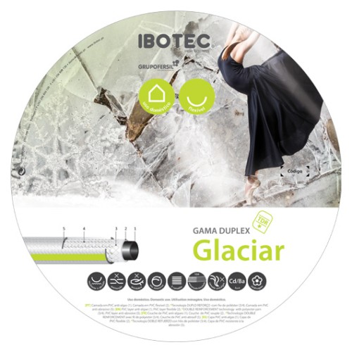 Locsolótömlő Ibotec Glaciar 1/2" (12mm) 25m/Tekercs