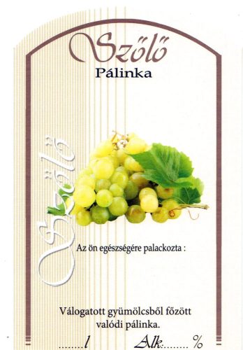 Pálinkás Üvegre Matrica 6 Fajta